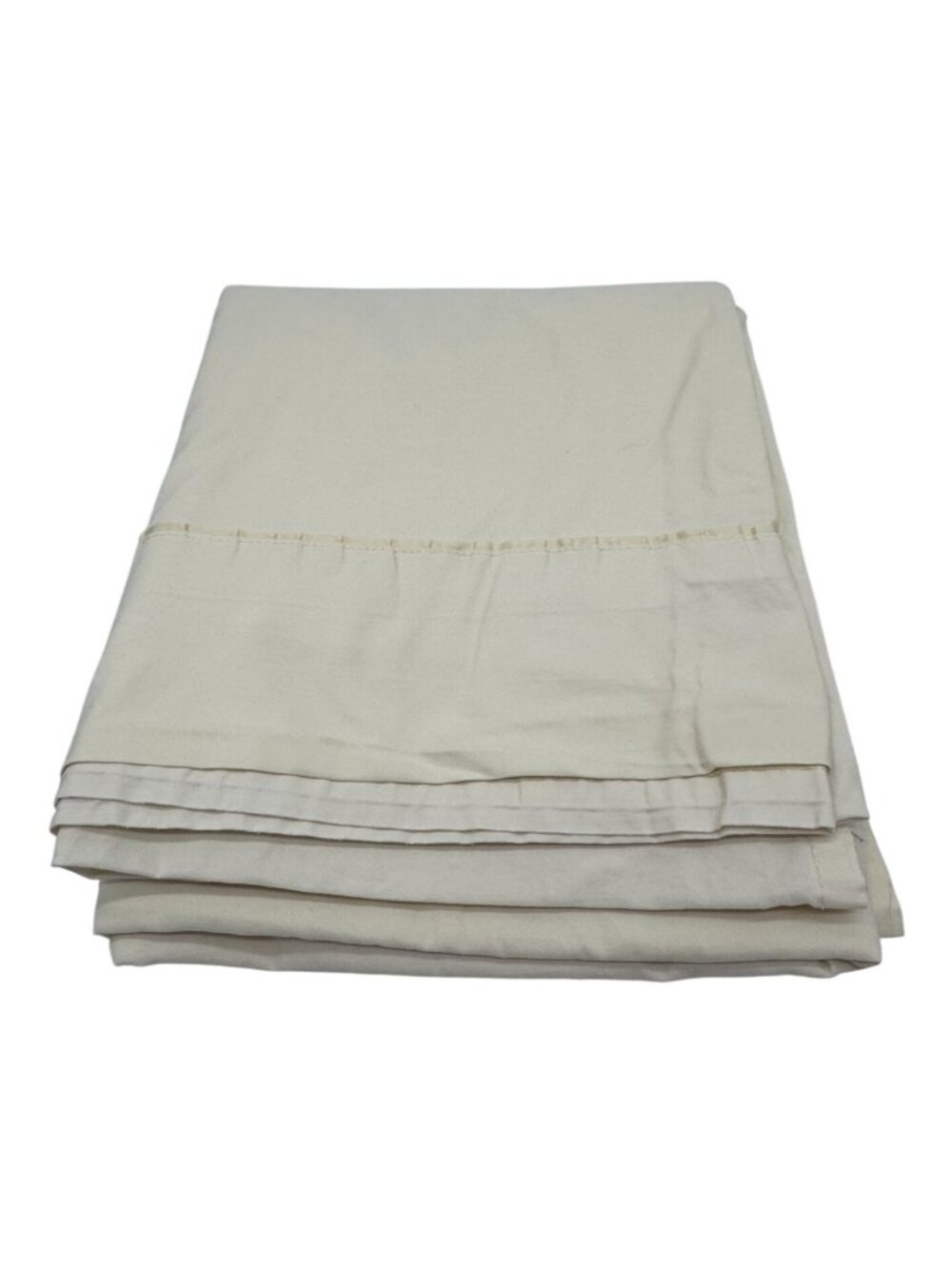 Martex Luxury Cream Solid 100% Cotton Queen Flat Sheet Bedding Classic Bedroom